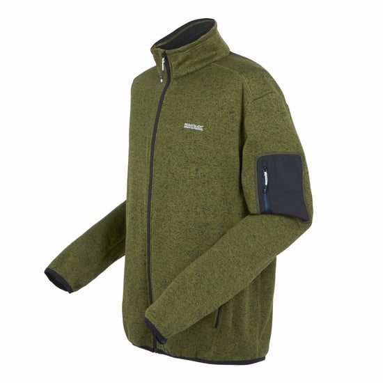 Regatta Mens Newhill Marl Full Zip Fleece Jacket (Nephrite Green) - Image 3