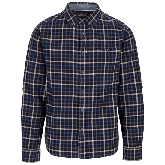 Trespass Mens Withnell Checked Cotton Shirt (Blue) - Image 1