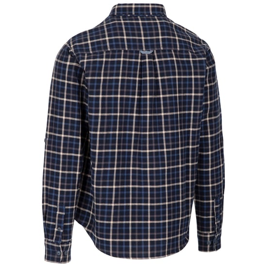 Trespass Mens Withnell Checked Cotton Shirt (Blue) - Image 2