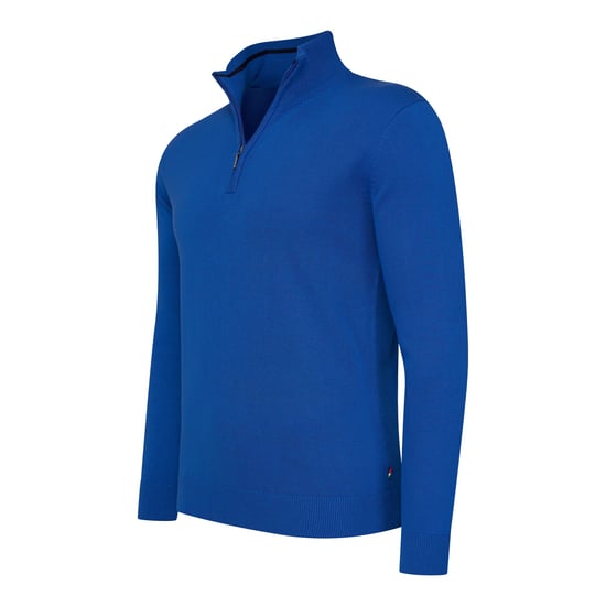 Cappuccino Italia Jersey Bergamo Zip Pullover Azul - Image 1
