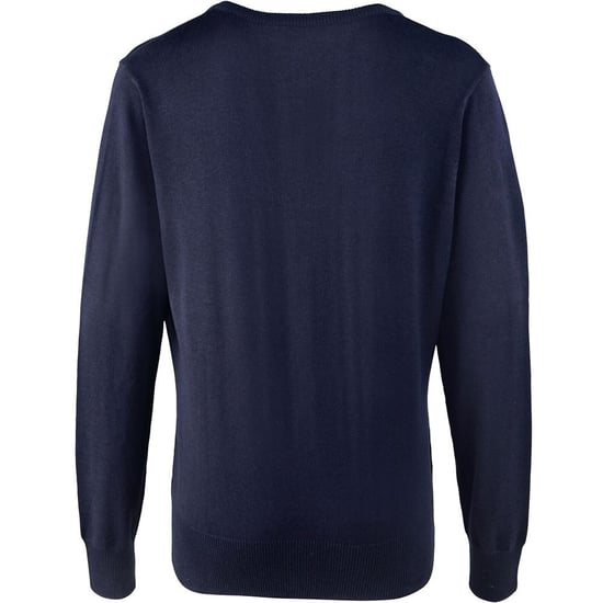 Premier Womens/Ladies Button Through Long Sleeve V-neck Knitted Cardigan (Navy) - Image 2