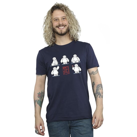 Disney Mens Big Hero 6 Baymax Many Poses T-Shirt (Navy Blue) - Image 2