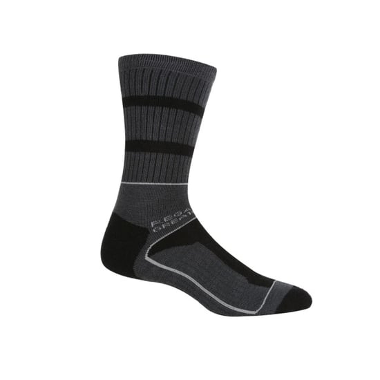 Regatta Mens Samaris 3 Season Socks (Pack of 2) (Black/Dark Steel) - Image 3