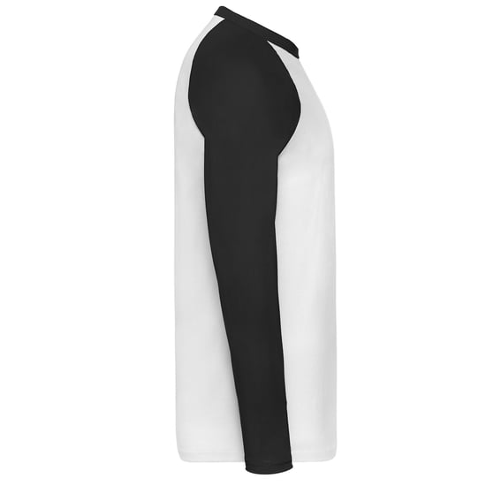 Fruit of the Loom Mens Baseball Long-Sleeved T-Shirt (White/Black) - Image 3
