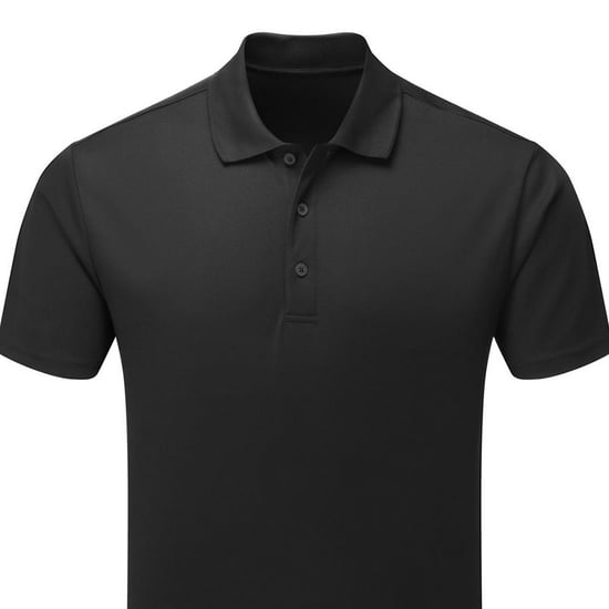 Premier Mens Spun Dyed Polo Shirt (Black) - Image 2