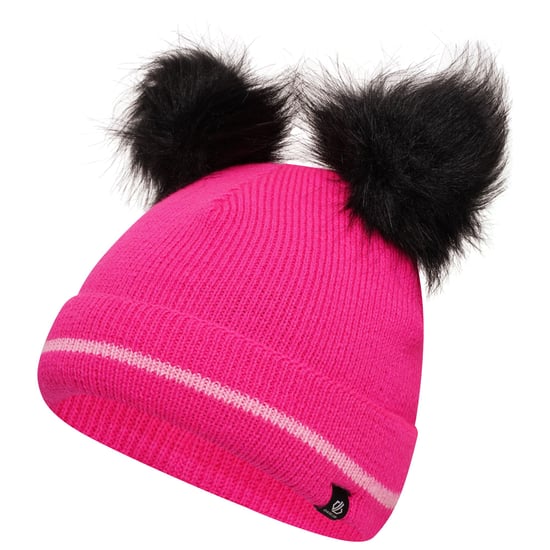 Dare 2B Childrens/Kids Brighten Fluffy Hat And Gloves Set (Pink Glow/Cotton Candy) - Image 3
