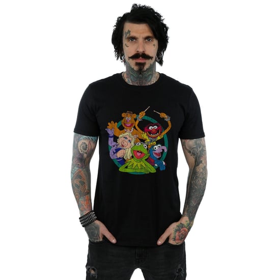 Disney Mens The Muppets Group Circle T-Shirt (Black) - Image 2