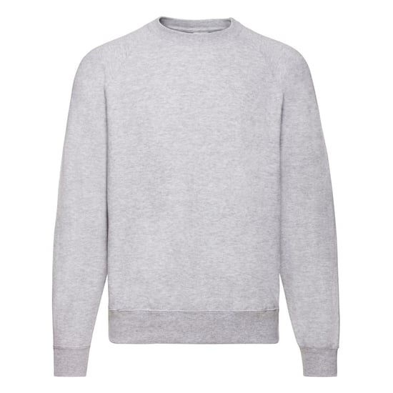 Fruit of the Loom Unisex Adult Classic Plain Raglan Sweatshirt (Heather Grey) - Image 1