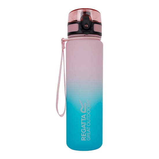 Regatta Great Outdoors 0.6L Tritan Drinks Flip Flask (Pink Mist/Turquoise) - Image 1