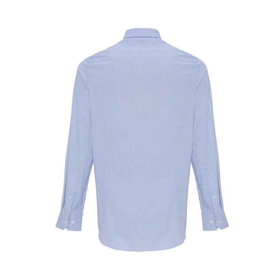 Premier Mens Stripe Oxford Shirt (White/Oxford Blue) - Image 2