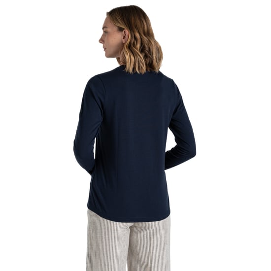 Craghoppers Womens/Ladies Akona Stripe Nosilife Long-Sleeved T-Shirt (Blue Navy) - Image 2