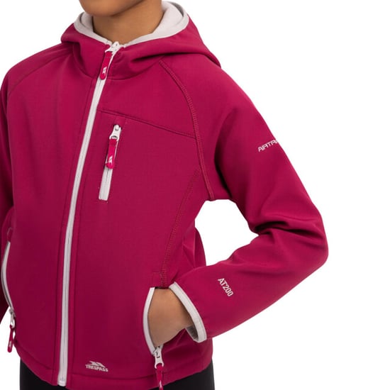Trespass Childrens/Kids Kian Softshell Jacket (Berry) - Image 3
