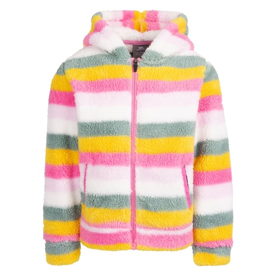 Trespass Childrens/Kids Wonderful Stripe Fleece Jacket (Pale Pink) - Image 1