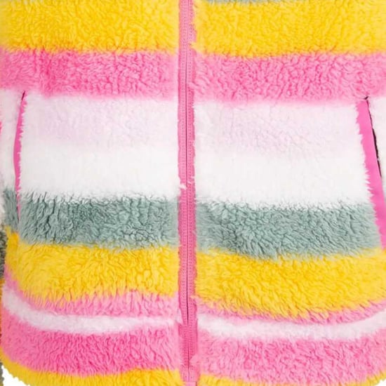 Trespass Childrens/Kids Wonderful Stripe Fleece Jacket (Pale Pink) - Image 3