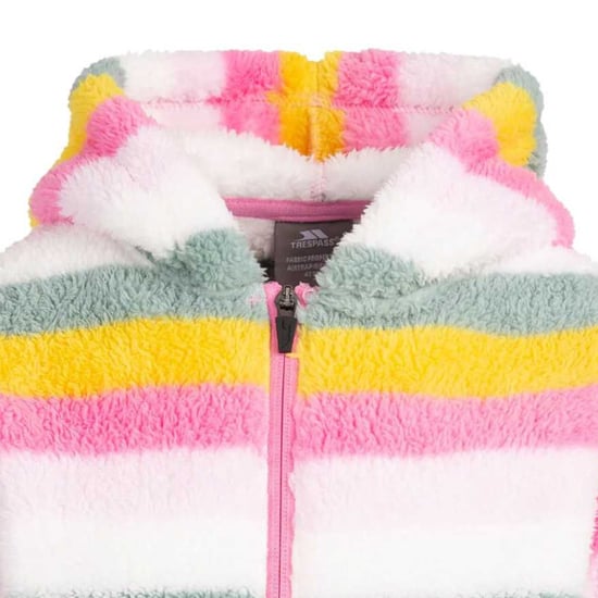 Trespass Childrens/Kids Wonderful Stripe Fleece Jacket (Pale Pink) - Image 4
