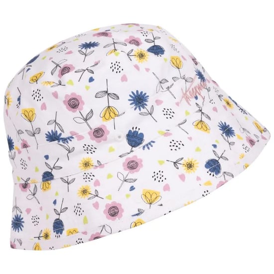 Trespass Childrens/Kids Zebdee Floral Bucket Hat (White/Blue/Yellow) - Image 2