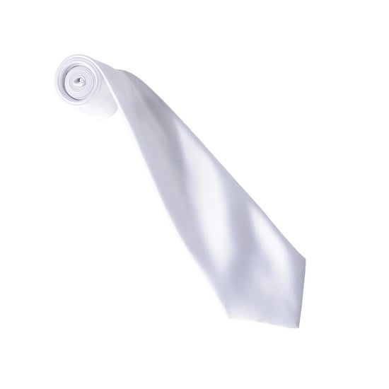 Premier Colours Collection Satin Tie (White) - Image 2