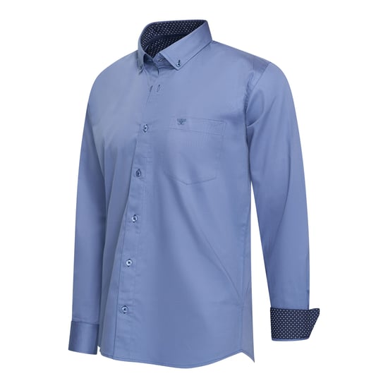 Cappuccino Italia Camisa Stretch Camisa Ancona Azul - Image 1