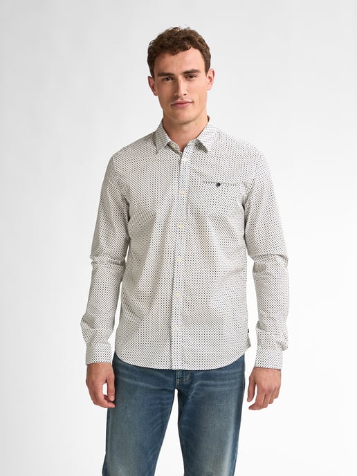 Petrol Industries - All-over Print Shirt Marinafront Men - Chalk White - Image 3