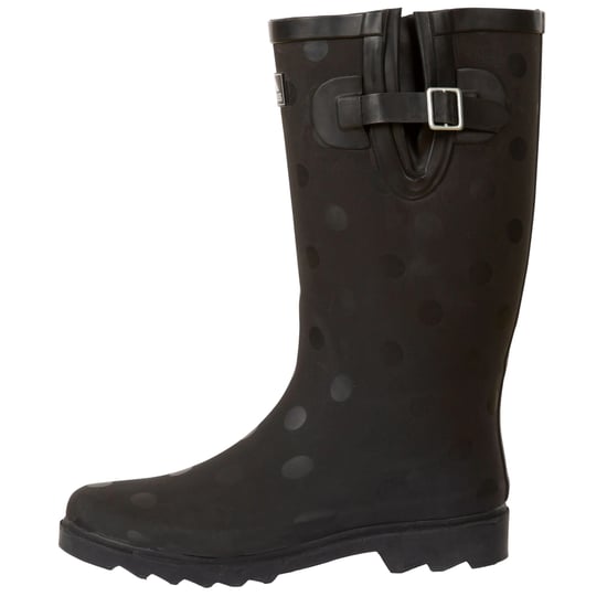 Trespass Unisex Adult Elena Polka Dot Wellington Boots (Black) - Image 3