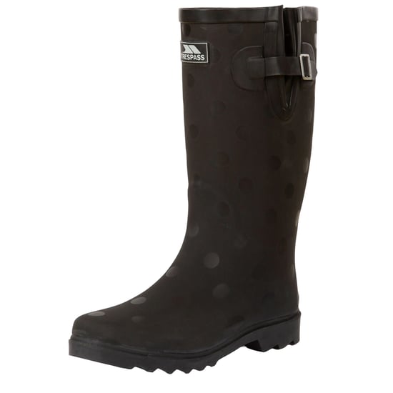 Trespass Unisex Adult Elena Polka Dot Wellington Boots (Black) - Image 4