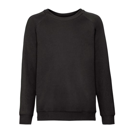 Fruit of the Loom Childrens/Kids Classic Raglan Sweatshirt (Black) - Image 1