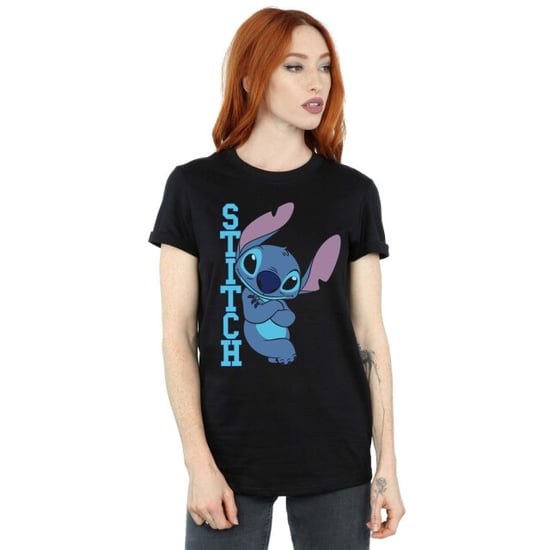 Disney Womens/Ladies Lilo And Stitch Posing Cotton Boyfriend T-Shirt (Black) - Image 4