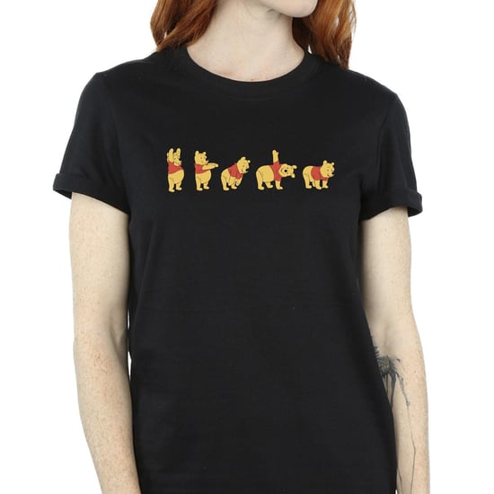 Disney Womens/Ladies Winnie The Pooh Stretching Cotton Boyfriend T-Shirt (Black) - Image 3