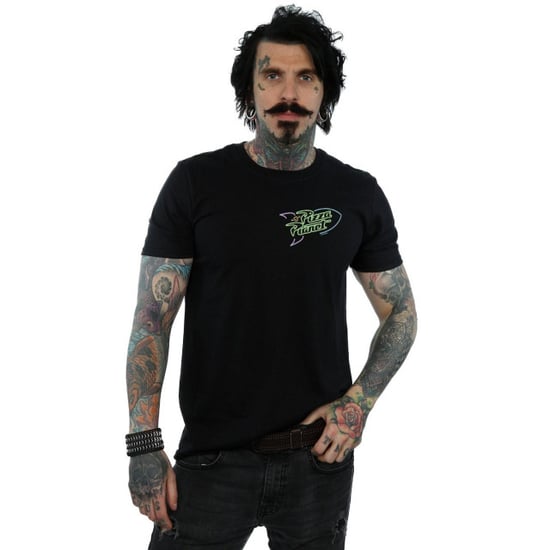 Disney Mens Toy Story Neon Pizza Planet Breast Print T-Shirt (Black) - Image 3