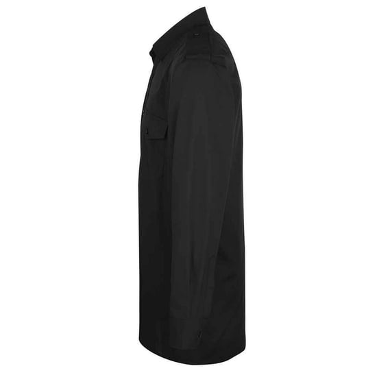 Premier Mens Long-Sleeved Pilot Shirt (Black) - Image 3