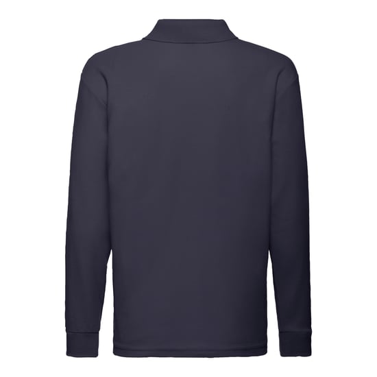 Fruit of the Loom Childrens/Kids Long-Sleeved Polo Shirt (Deep Navy) - Image 2