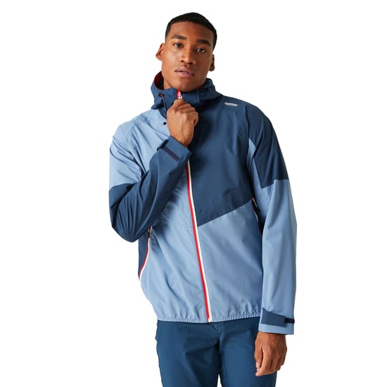 Regatta Mens Deserto II Colour Block Waterproof Jacket (Coronet Blue/Moonlight Denim) - Image 5