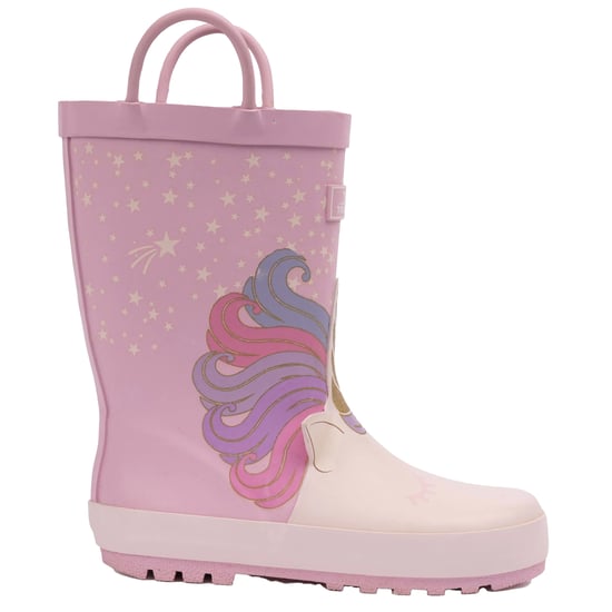 Trespass Childrens/Kids Character Unicorn Wellington Boots (Purple/Beige) - Image 1