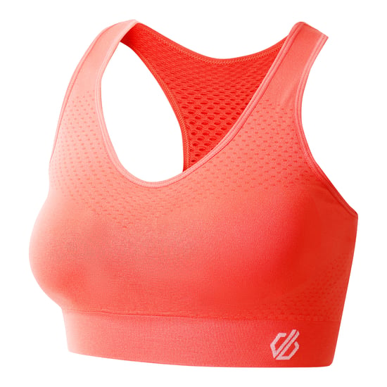 Dare 2B Womens/Ladies Dont Sweat It II Sports Bra (Peach Bloom) - Image 3