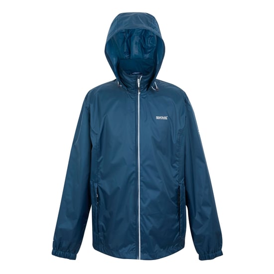 Regatta Mens Lyle IV Waterproof Hooded Jacket (Moonlight Denim/Tangerine Tango) - Image 1