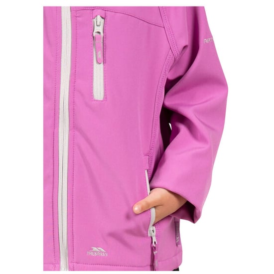 Trespass Childrens/Kids Kian Softshell Jacket (Deep Pink) - Image 4
