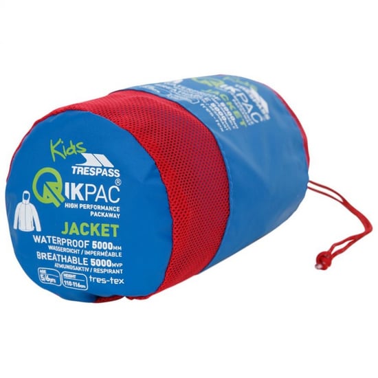 Trespass Childrens/Kids Qikpac X Unisex Packaway Jacket (Blue) - Image 3