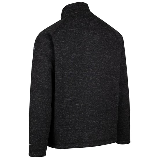 Trespass Mens Corsham Marl Half Zip Fleece Top (Black) - Image 2