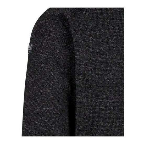 Trespass Mens Corsham Marl Half Zip Fleece Top (Black) - Image 3
