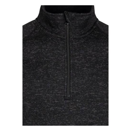Trespass Mens Corsham Marl Half Zip Fleece Top (Black) - Image 4
