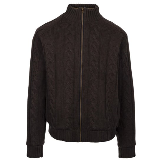 Trespass Mens Dipton Knitted Jacket (Dark Grey) - Image 1