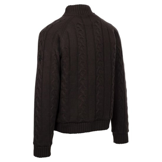 Trespass Mens Dipton Knitted Jacket (Dark Grey) - Image 2
