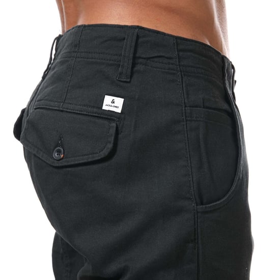 Pantalones Cargo Slim Fit Paul Warner de Jack Jones para Hombre en Negro - Image 6