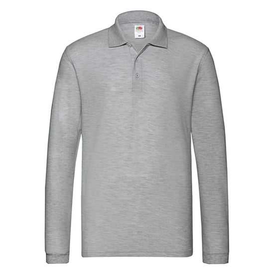 Fruit of the Loom Mens Premium Long-Sleeved Polo Shirt (Athletic Heather) - Image 1