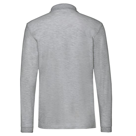 Fruit of the Loom Mens Premium Long-Sleeved Polo Shirt (Athletic Heather) - Image 2