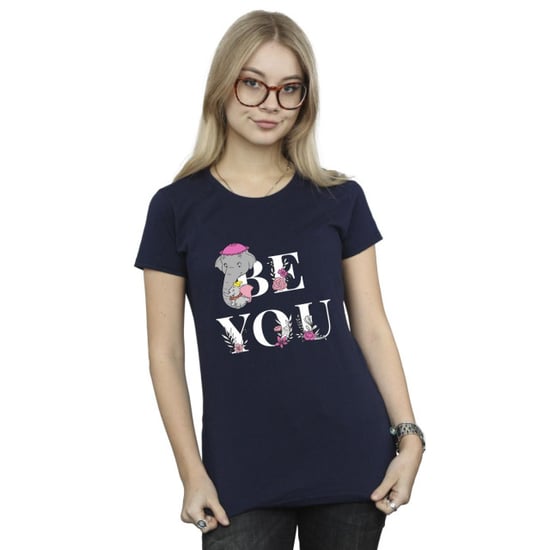 Disney Womens/Ladies Dumbo Be You Cotton T-Shirt (Navy Blue) - Image 3