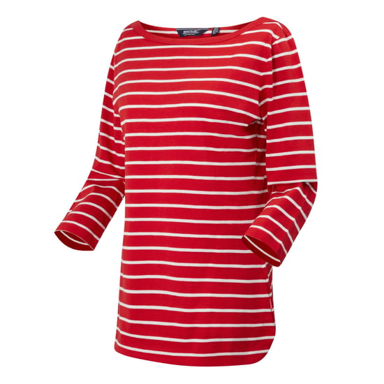 Regatta Womens/Ladies Bayletta 3/4 Sleeve Top (High Risk Red/White) - Image 3