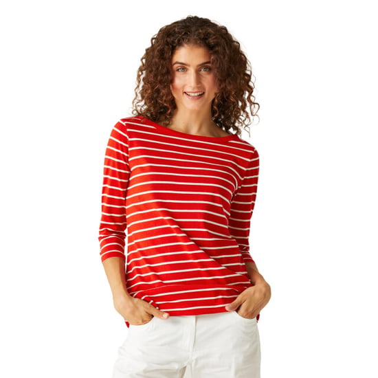 Regatta Womens/Ladies Bayletta 3/4 Sleeve Top (High Risk Red/White) - Image 4