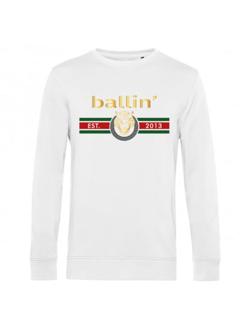 Ballin Est. 2013 Suéteres Suéter Tiger Lines Blanco - Image 2