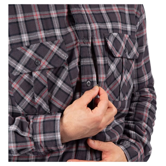 Trespass Mens Rapeseed Check Shirt (Dark Grey) - Image 3